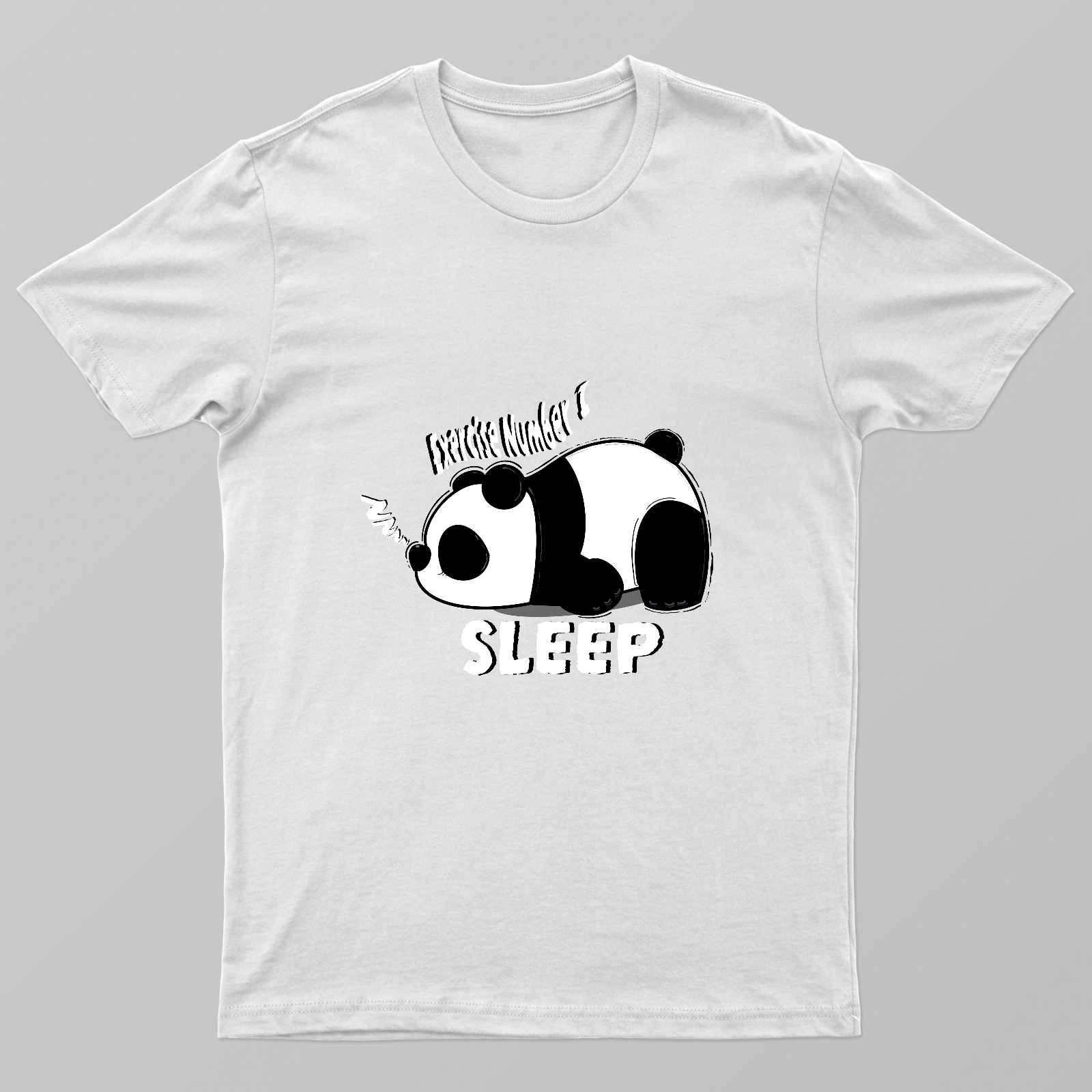 Lazy Panda Unisex T-shirt by @mizo_doodles_humour