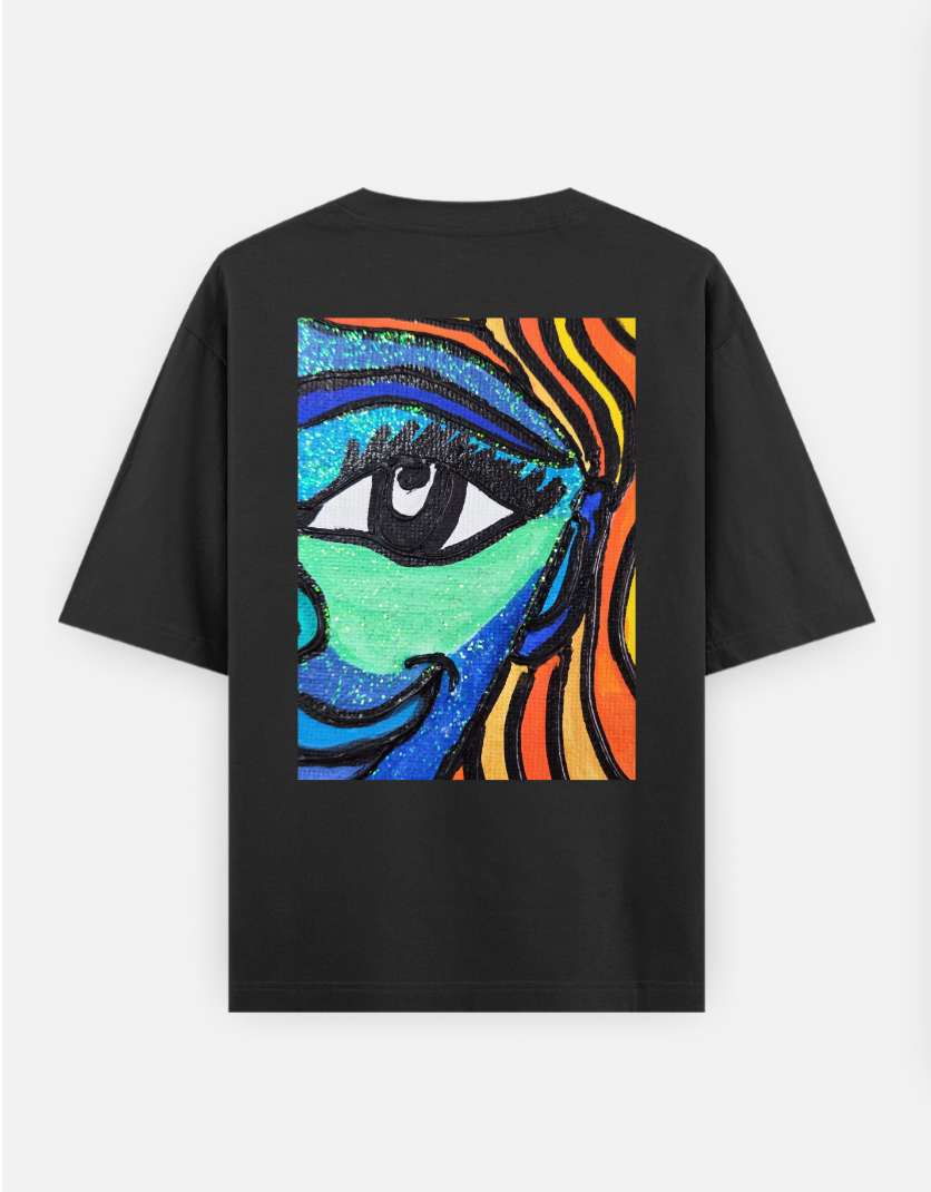 Avatar Oversized T-shirt (Back print) by AbhaAxa