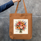 Flower bouquet Tote Bag Zipper Tote Bag by @_digital_scribbler_