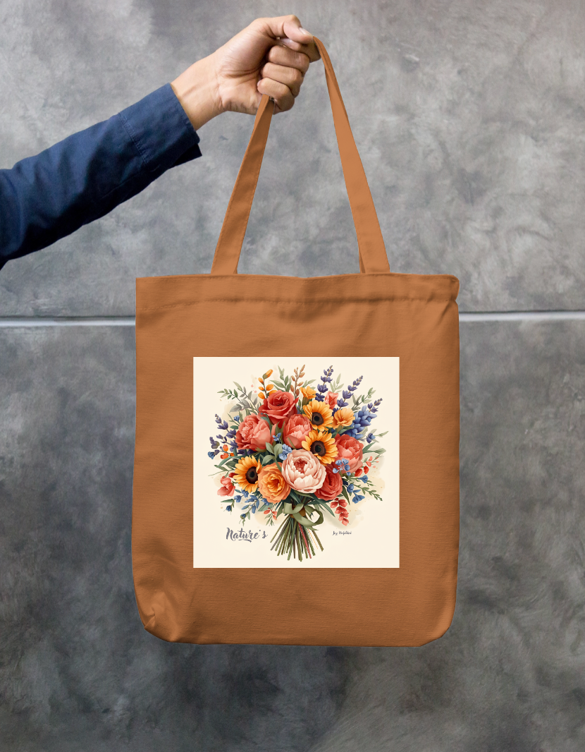 Flower bouquet Tote Bag Zipper Tote Bag by @_digital_scribbler_