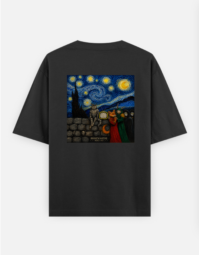 Tshirt the ballad of tragedy by Broken Native Albert Ink art Oversized T-shirt (Back print) by @Albertinkzou