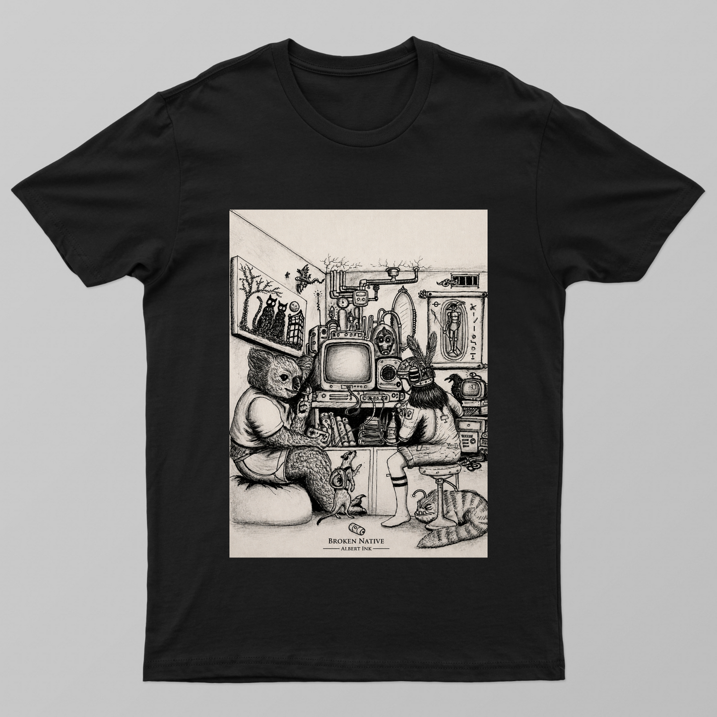 T-shirt Retro videogame summer break by @AlbertInkzou Broken Native Unisex T-shirt by @Albertinkzou