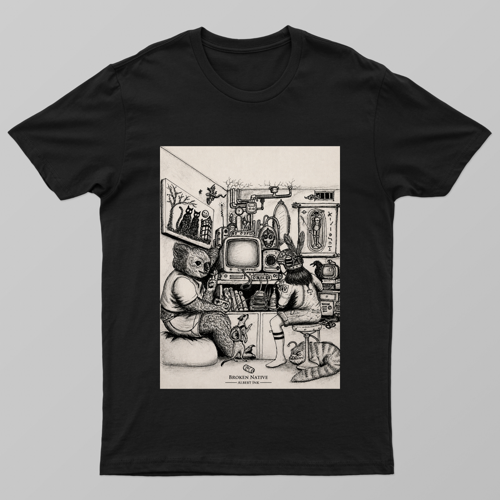 T-shirt Retro videogame summer break by @AlbertInkzou Broken Native Unisex T-shirt by @Albertinkzou