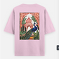 Peacock view Oversized T-shirt (Back print) by @ksillustrate