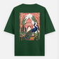 Peacock view Oversized T-shirt (Back print) by @ksillustrate