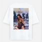 Warrior Princess Oversized T-shirt (Back print) by Henry ramchhana