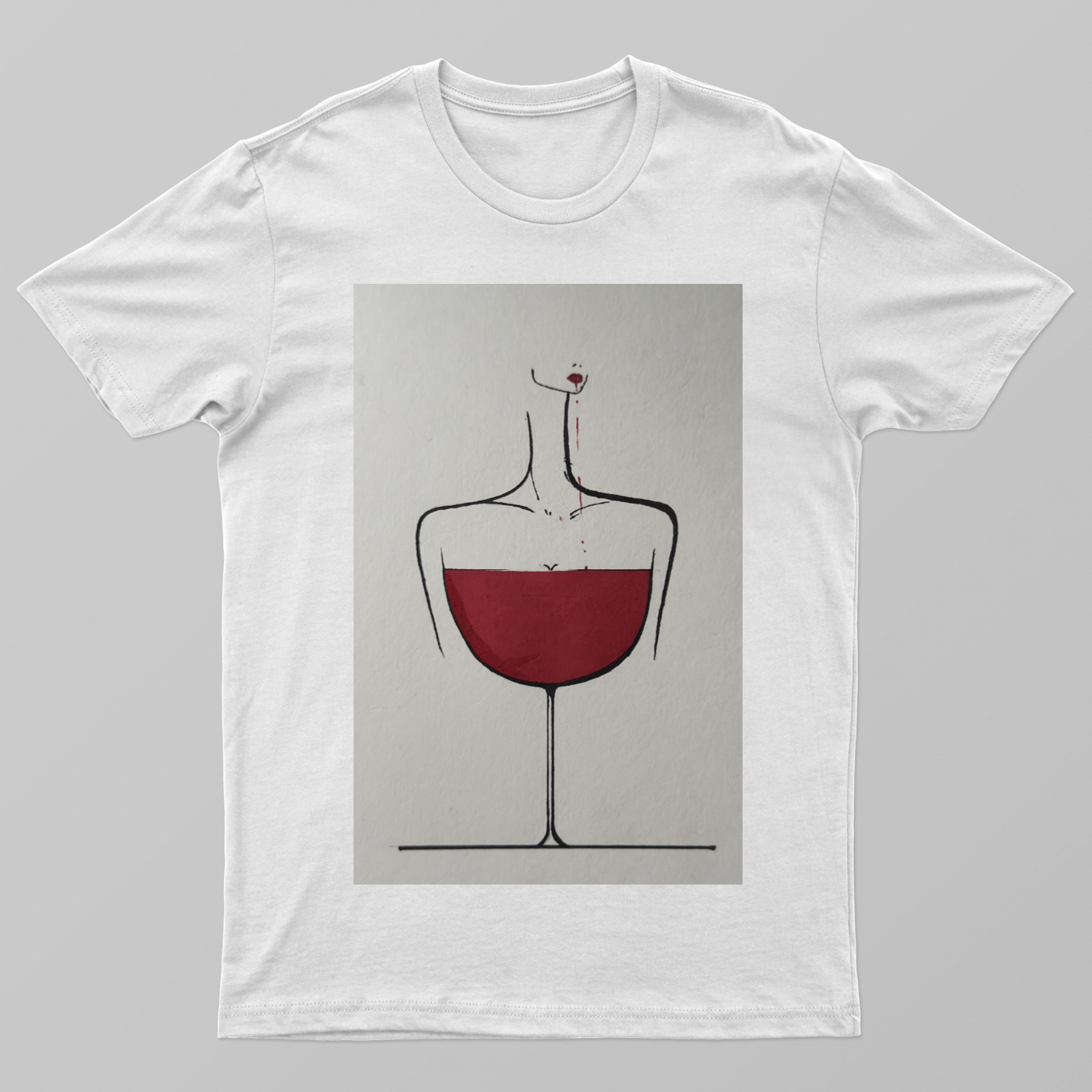 Wine In Progress Unisex T-shirt by @madira.hues