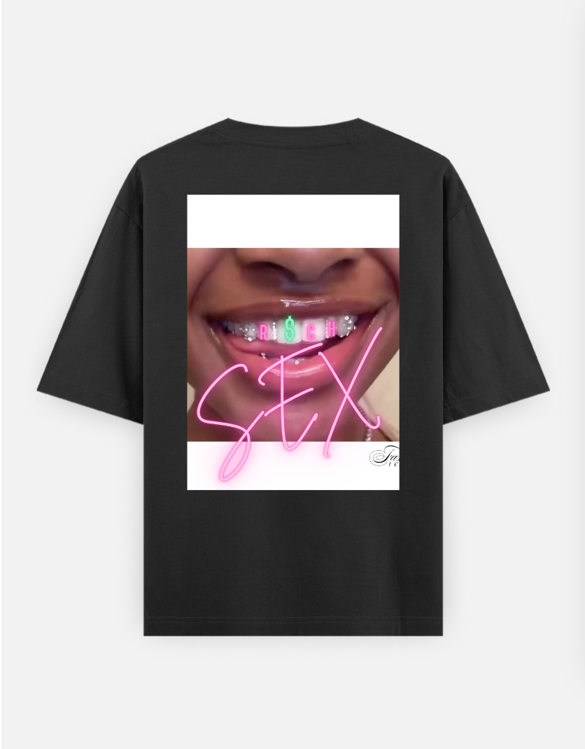 Rich afro house Oversized T-shirt (Back print) by Narayan saroj