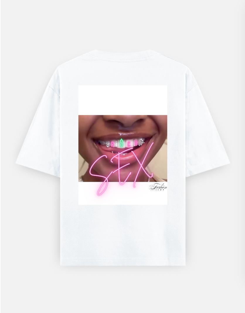Rich afro house Oversized T-shirt (Back print) by Narayan saroj