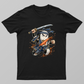Samurai Sushi Roll — Katana + Soy Sauce Splash Unisex T-shirt by VIMAL R