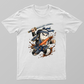 Samurai Sushi Roll — Katana + Soy Sauce Splash Unisex T-shirt by VIMAL R