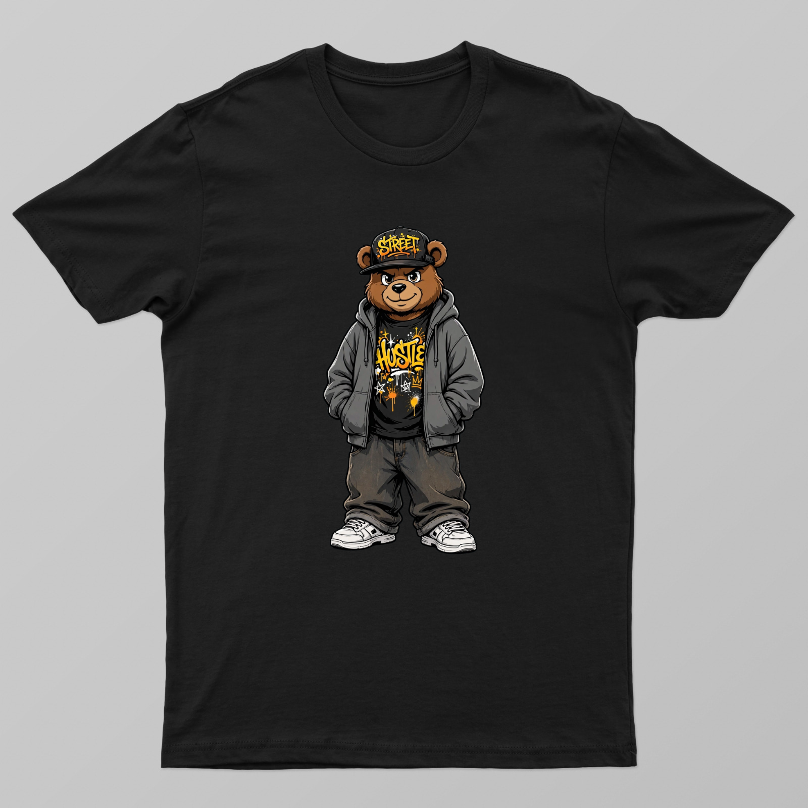STREET / HUSTLE Bear Unisex T-shirt by VIMAL R