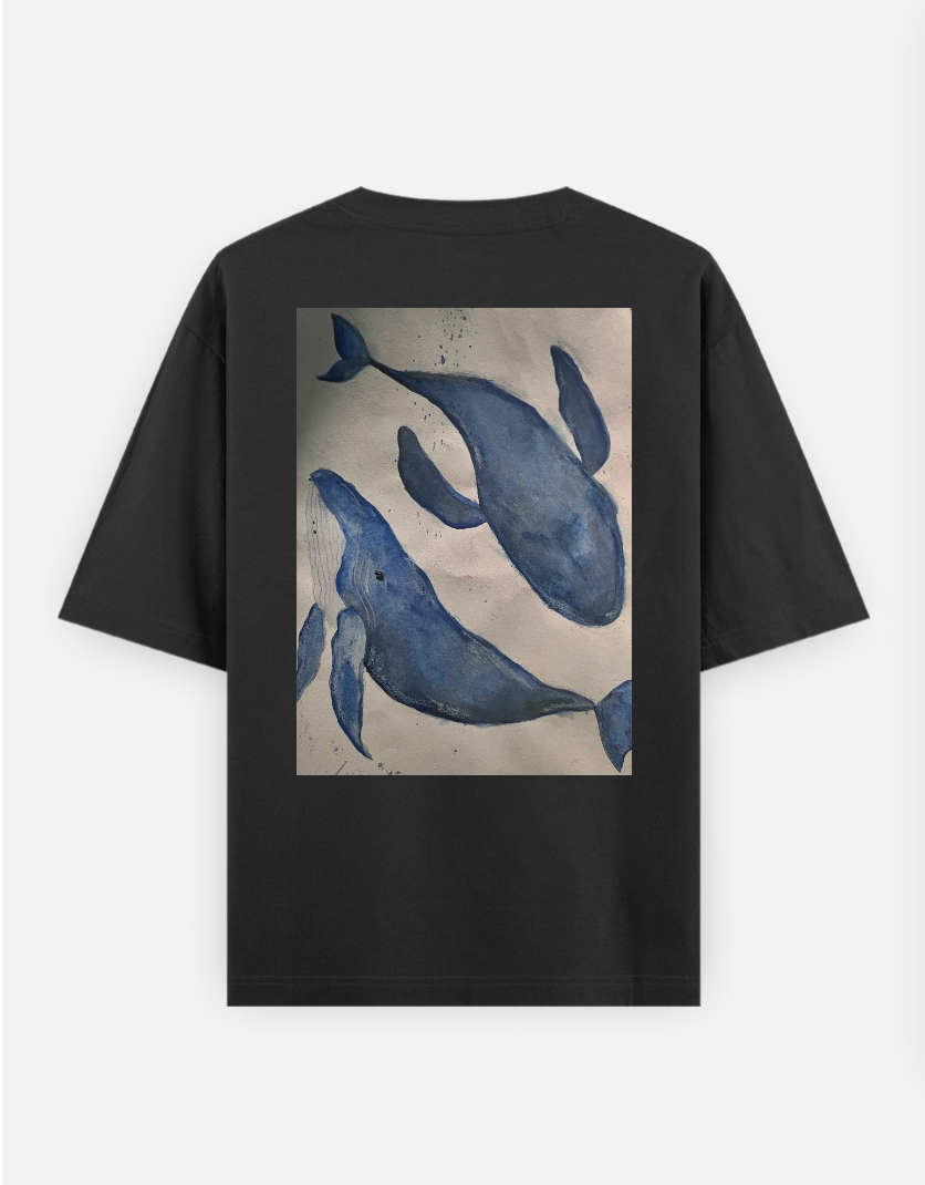 Under water Oversized T-shirt (Back print) by @heytaskin