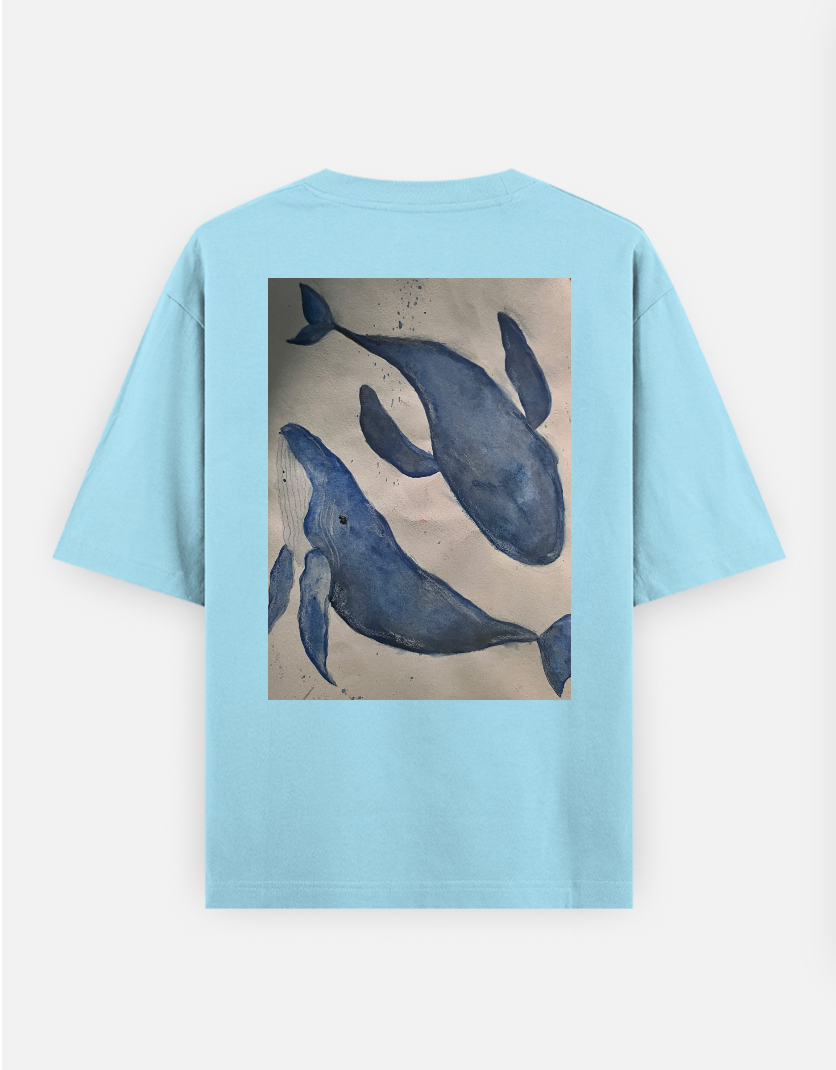 Under water Oversized T-shirt (Back print) by @heytaskin