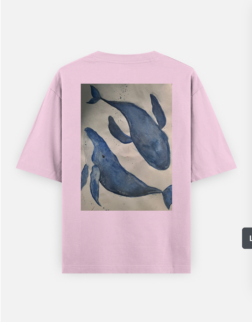 Under water Oversized T-shirt (Back print) by @heytaskin