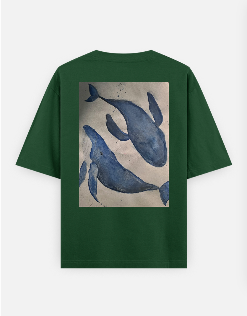 Under water Oversized T-shirt (Back print) by @heytaskin