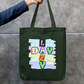 Lazy Day Cute Sleeping Cat Vintage Ransom Note Aesthetic Tote Bag Zipper Tote Bag by SeJaa_Studio