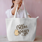 Coffee Day Cute Cat in Latte Cup Funny Coffee Lover Tote Bag Everyday Large Tote Bag by SeJaa_Studio