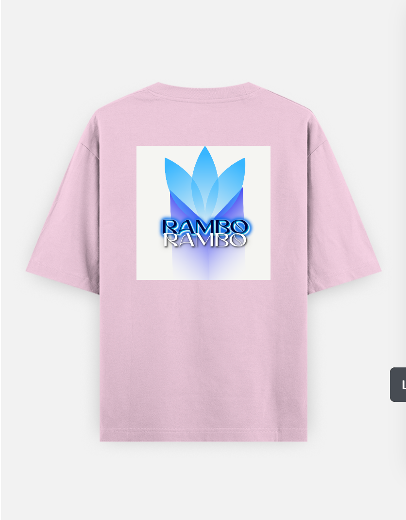 RAMBO Oversized T-shirt (Back print) by Trishaa Mandal