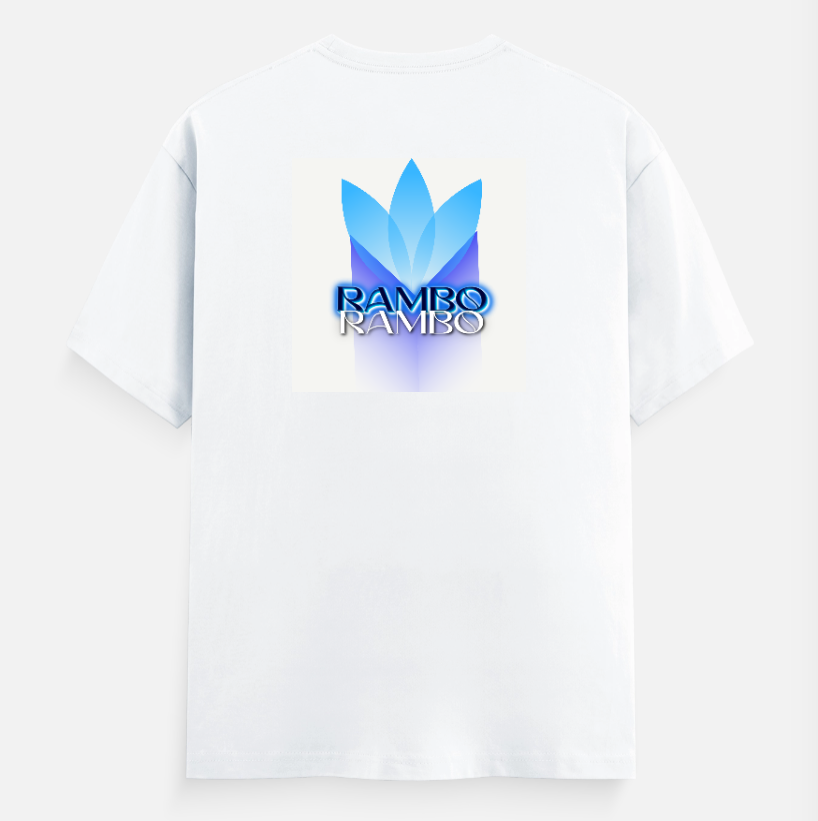 RAMBO Unisex T-shirt back print by Trishaa Mandal