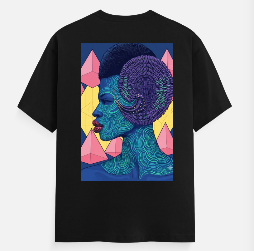 NEO-WORLD Unisex T-shirt back print by Nadir Khan