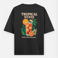 Tropical State oversized relaxed fit Oversized T-shirt (Back print) by VIMAL R