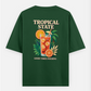 Tropical State oversized relaxed fit Oversized T-shirt (Back print) by VIMAL R