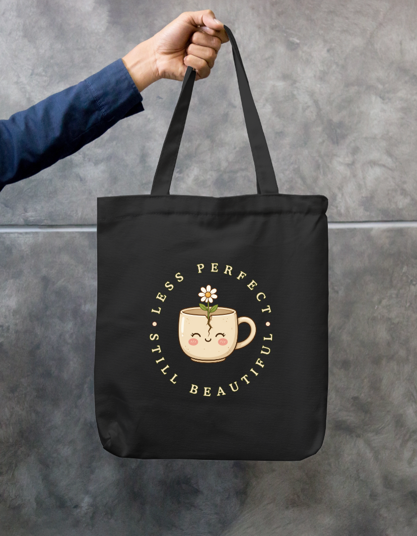 Less Perfect Zipper Tote Bag by @shodee_designs