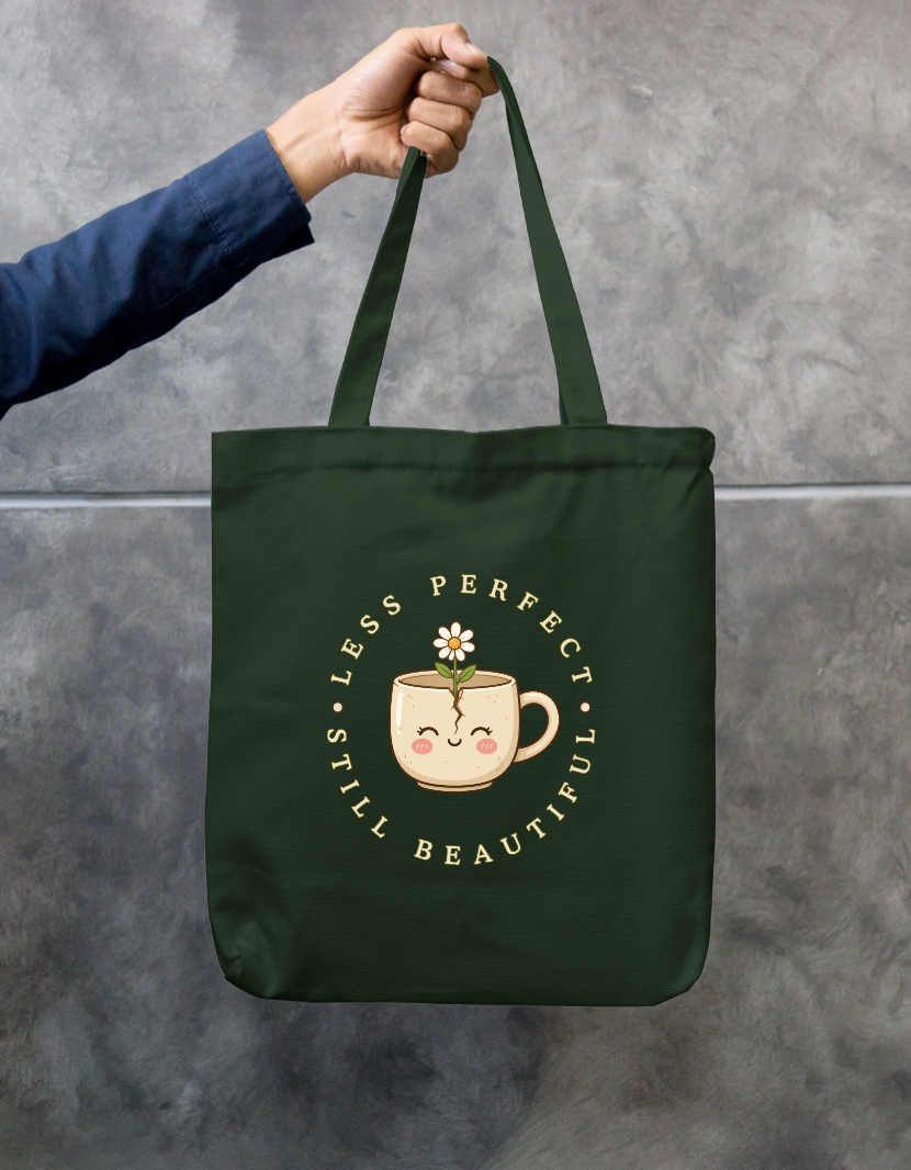 Less Perfect Zipper Tote Bag by @shodee_designs