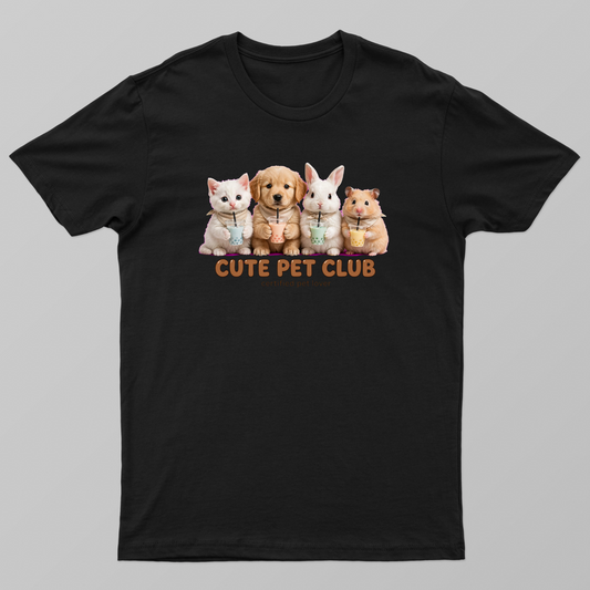 Cute Pet Animal Club Unisex T-shirt by VIMAL R