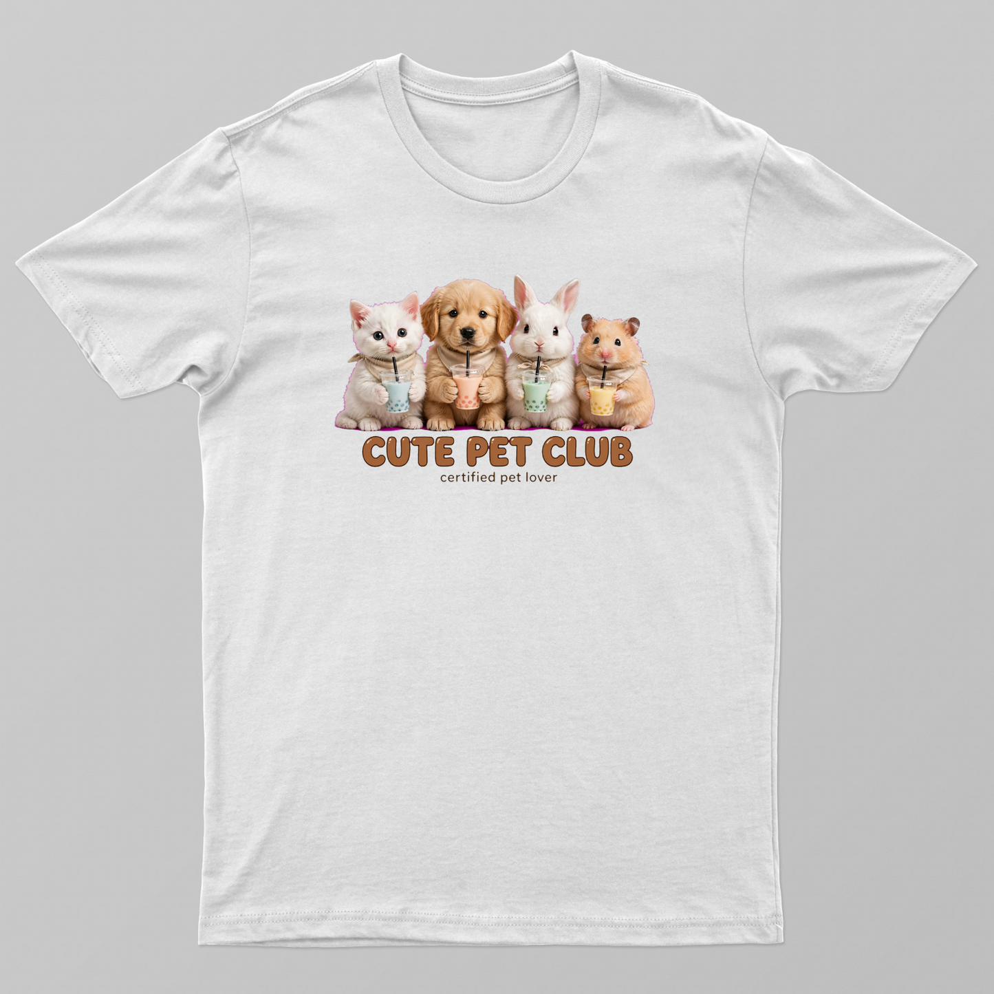 Cute Pet Animal Club Unisex T-shirt by VIMAL R