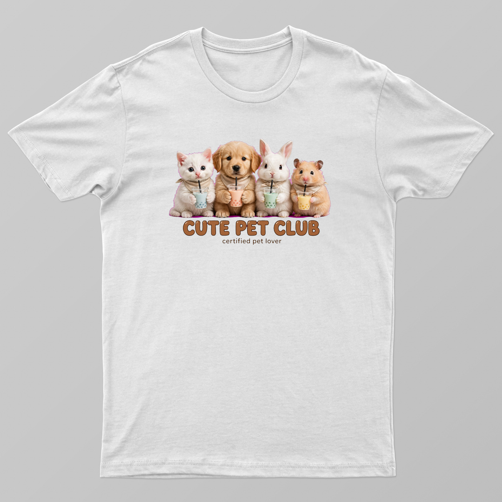 Cute Pet Animal Club Unisex T-shirt by VIMAL R