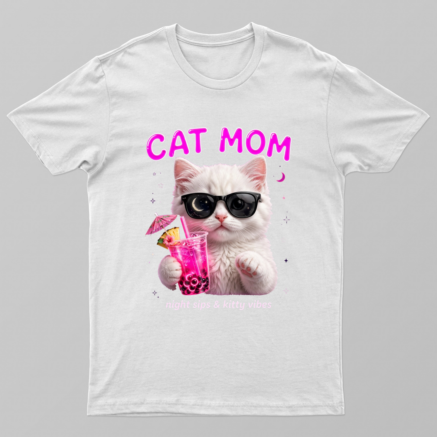 CAT MOM Night Edition Unisex T-shirt by VIMAL R