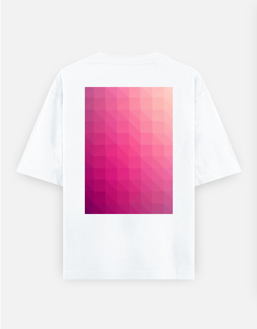 Shades of pink Oversized T-shirt (Back print) by @anujamathur18