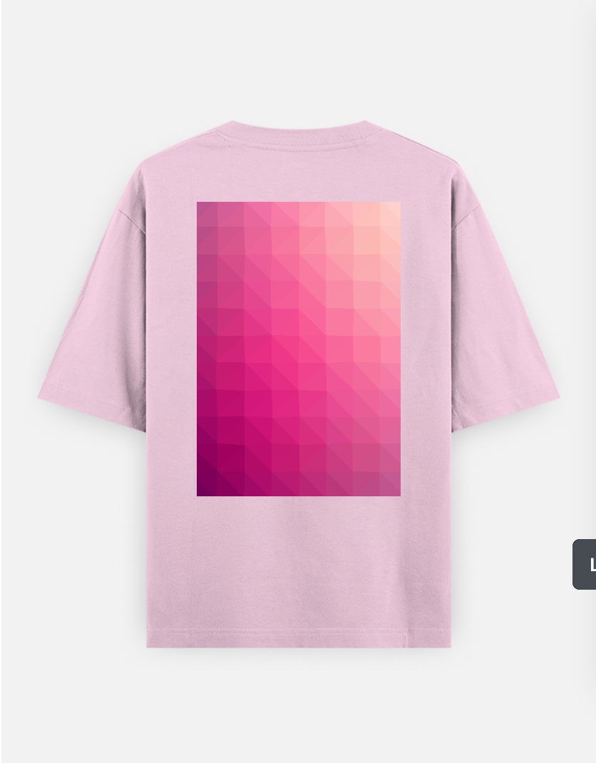 Shades of pink Oversized T-shirt (Back print) by @anujamathur18