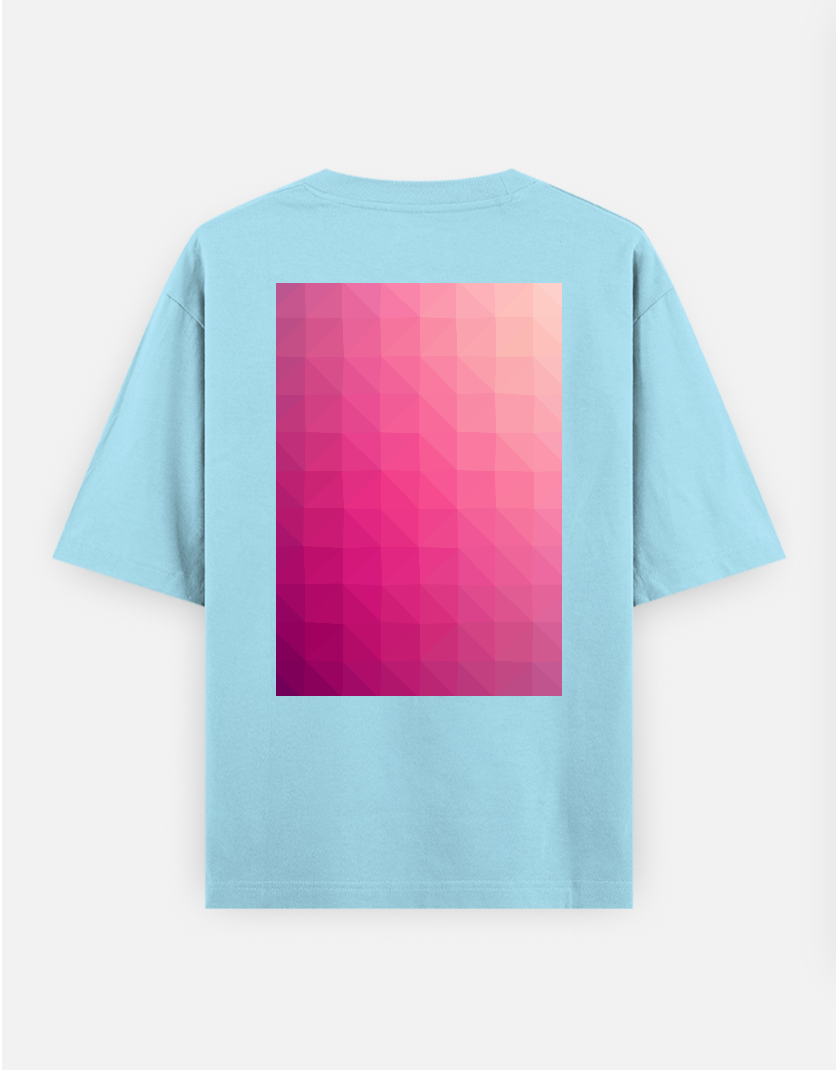 Shades of pink Oversized T-shirt (Back print) by @anujamathur18