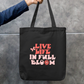full bloom Zipper Tote Bag by Worthit
