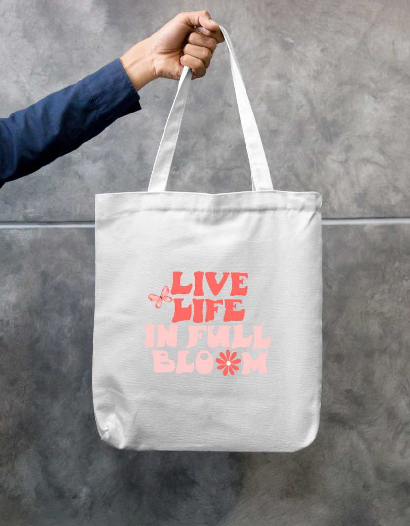 full bloom Zipper Tote Bag by Worthit