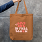 full bloom Zipper Tote Bag by Worthit