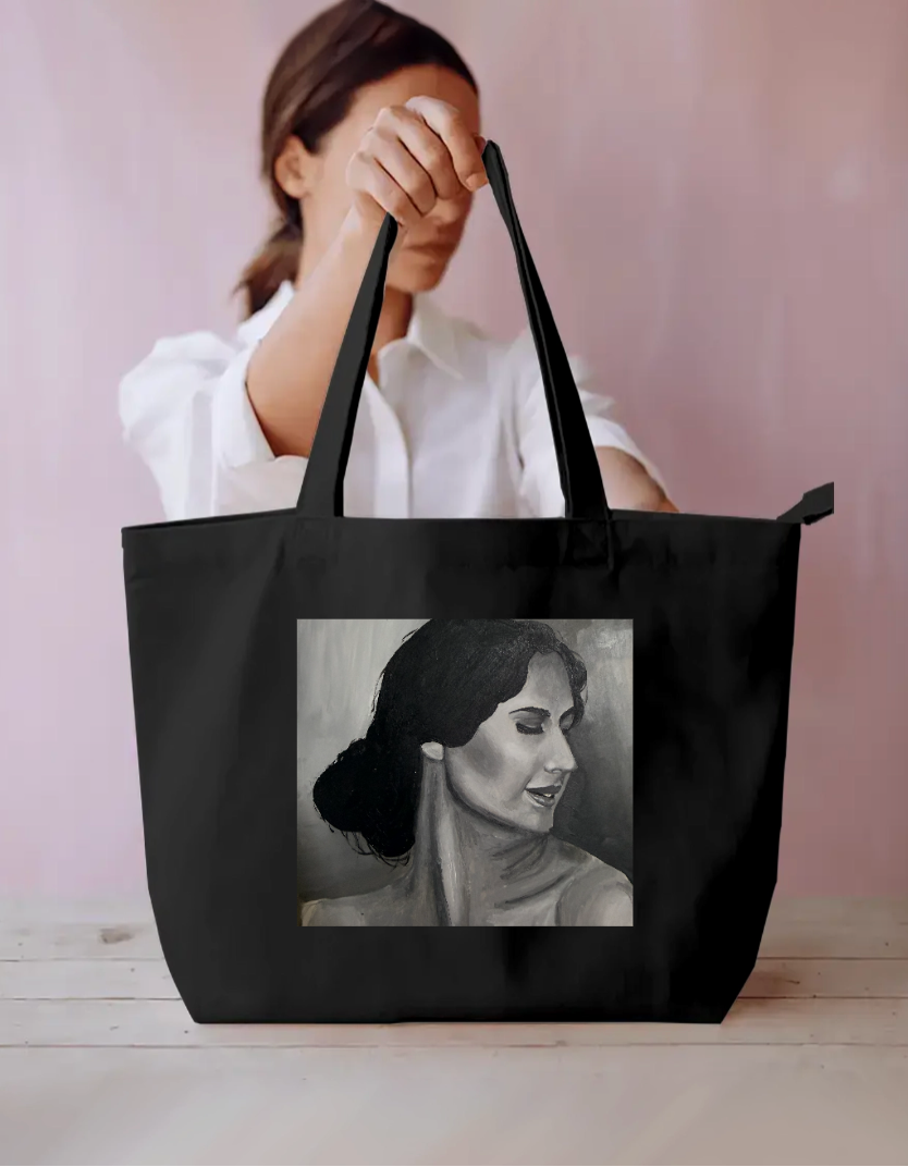 Face Everyday Large Tote Bag by @rkcreates04