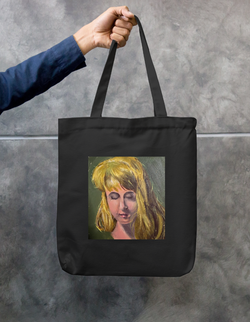 Blonde Zipper Tote Bag by @rkcreates04