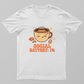 SOCIAL BATTERY: 1% — sleepy kawaii coffee cup with tiny headphones, stars, croissant, cozy book & blanket elements, funn Unisex T-shirt by VIMAL R