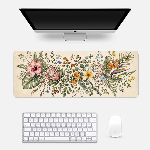 Floral aesthetic  Extended Mouse Pad Gaming Pad by @rd_digital_store