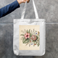 Floral Aesthetic Tote Bag Zipper Tote Bag by @rd_digital_store