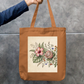 Floral Aesthetic Tote Bag Zipper Tote Bag by @rd_digital_store
