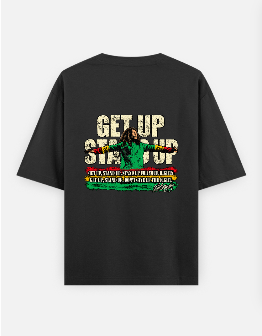 Bob Marley Oversized T-shirt (Back print) by @_buggi_