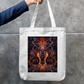 Abstract Face Tote Bag Zipper Tote Bag by @rd_digital_store