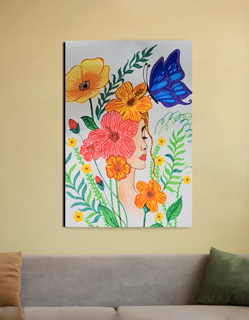 Girly canvas painting 20"x30" Canvas Poster by @_art_era___