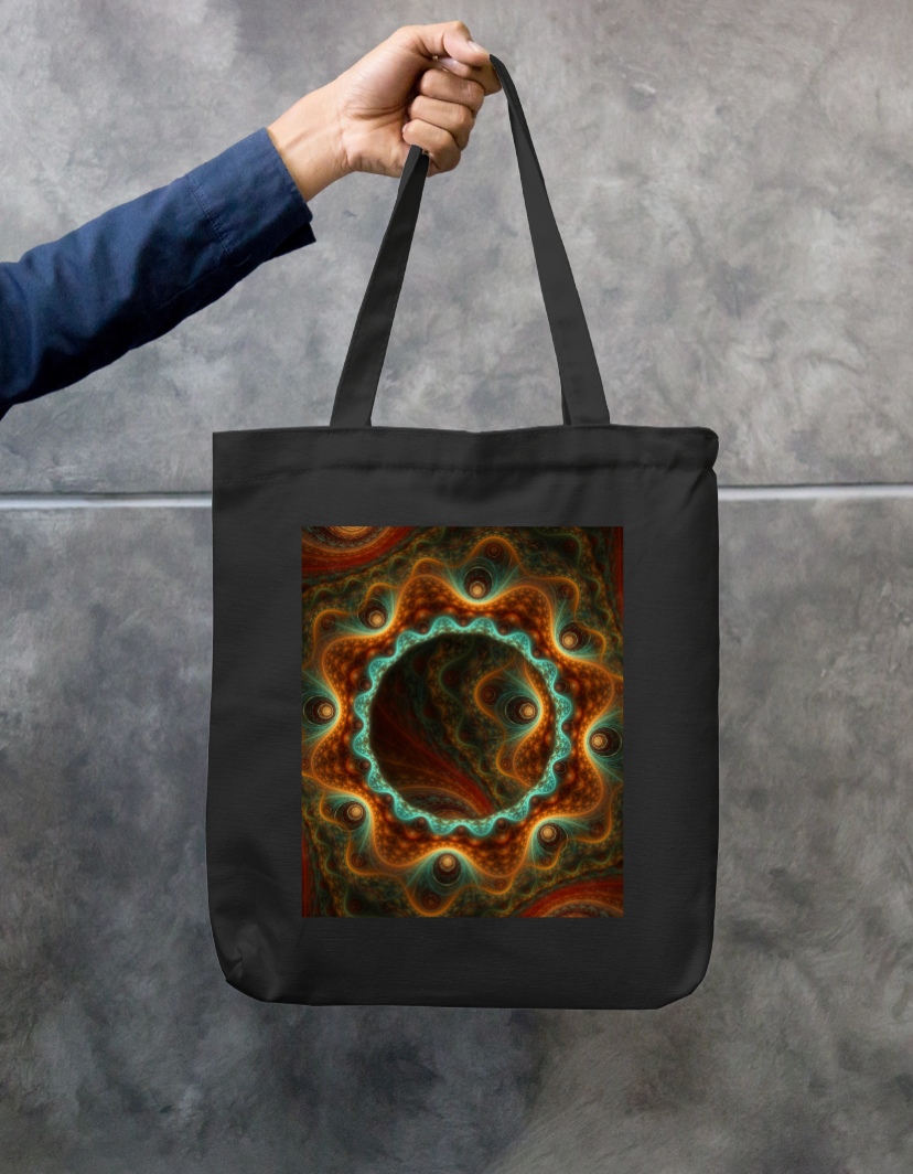 Mystic Eye Tote Bag Zipper Tote Bag by @rd_digital_store