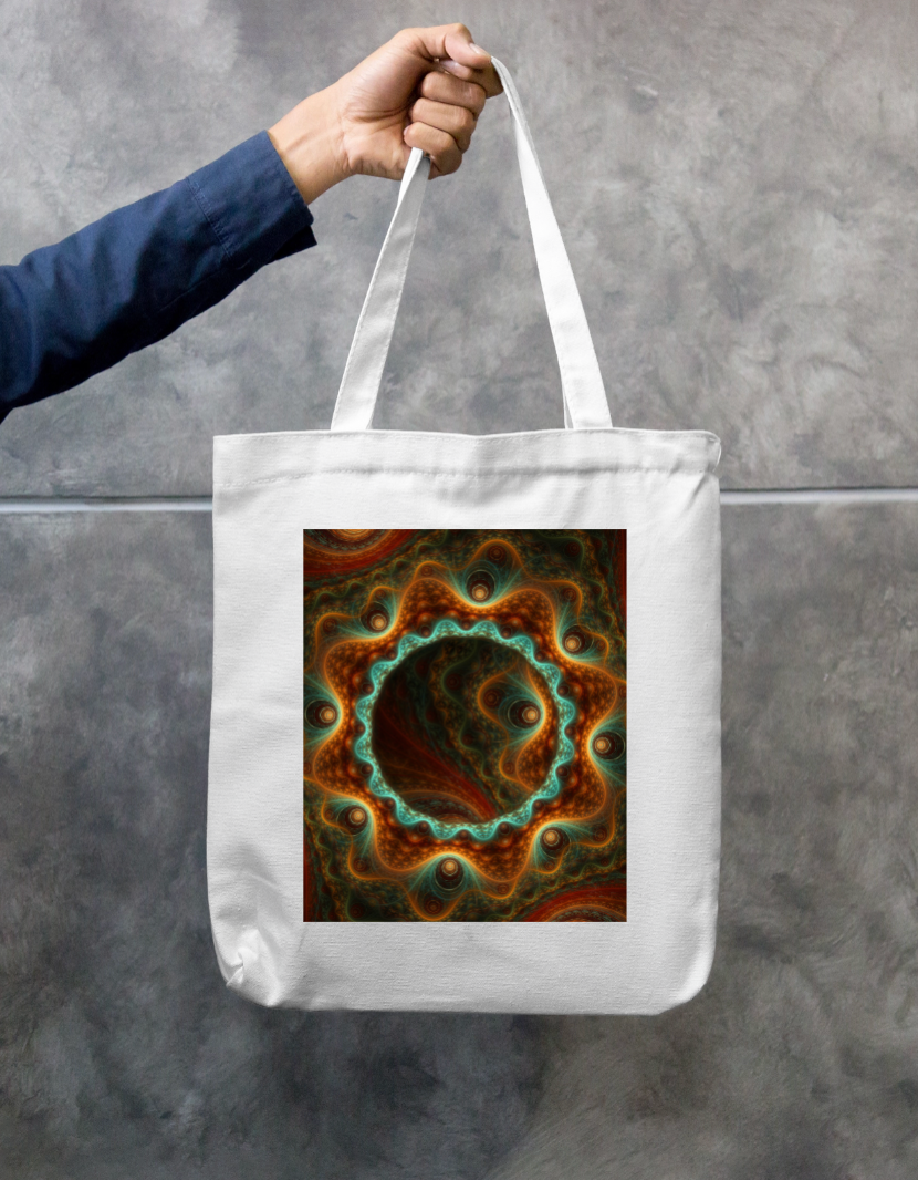 Mystic Eye Tote Bag Zipper Tote Bag by @rd_digital_store